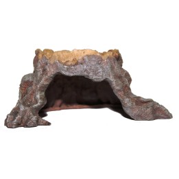 decoration de terrarium cachette avec bol en souche (1445), cachette avec bol en souche pour reptile (1446), cachette avec bol e