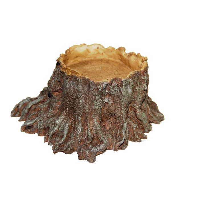 decoration de terrarium cachette avec bol en souche (1445), cachette avec bol en souche pour reptile (1446), cachette avec bol e