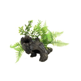 decoration en forme de racine en resine avec plante pour reptiles (1491),decoration en forme de racine en resine avec plante pou