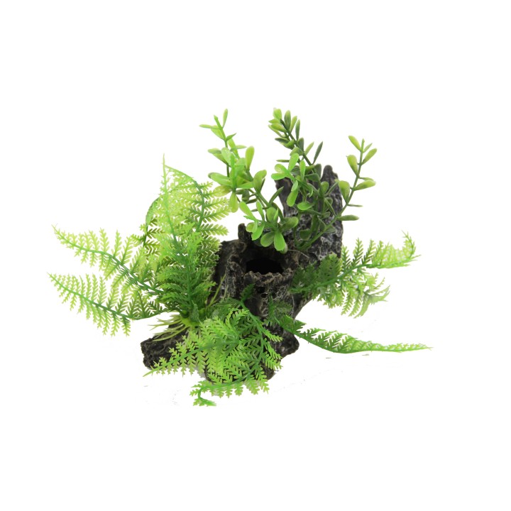 decoration en forme de racine en resine avec plante pour reptiles (1491),decoration en forme de racine en resine avec plante pou