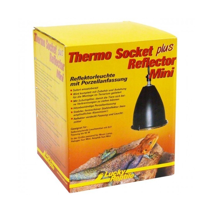 dome d eclairage douille ceramique + reflector mini de lucky reptile  (2098),douille ceramique + reflector mini de lucky reptile