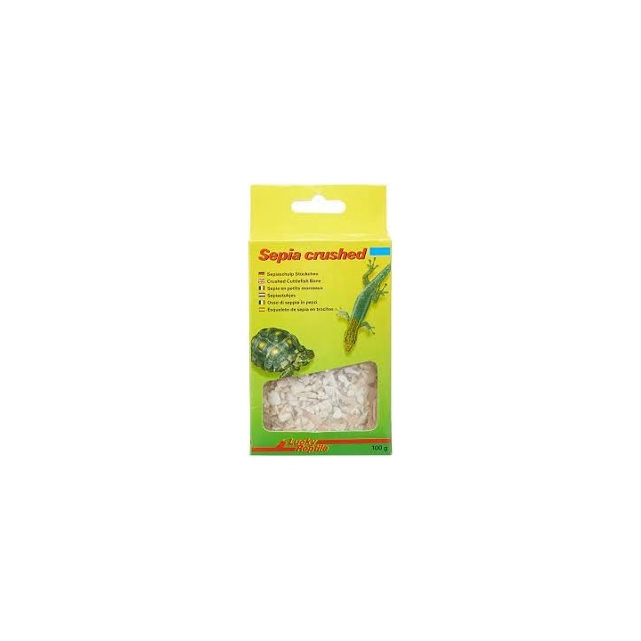 fragments d'os de seche sepia crushed 100 g de lucky reptile  (2266),fragments d'os de seche naturel sepia crushed 100 g de luck