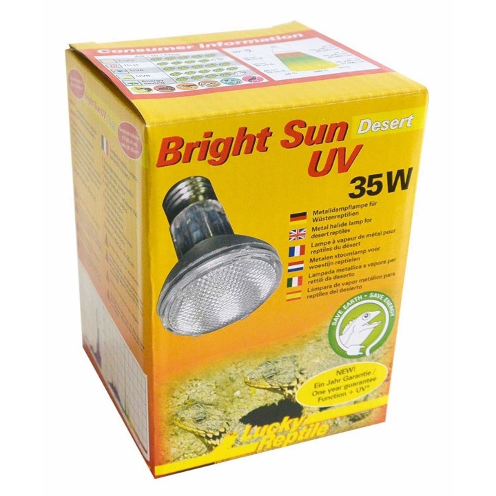 ampoules uvb-uva pour terrarium bright sun uv desert de lucky reptile  (675),ampoules hqi uvb-uva bright sun uv desert de lucky