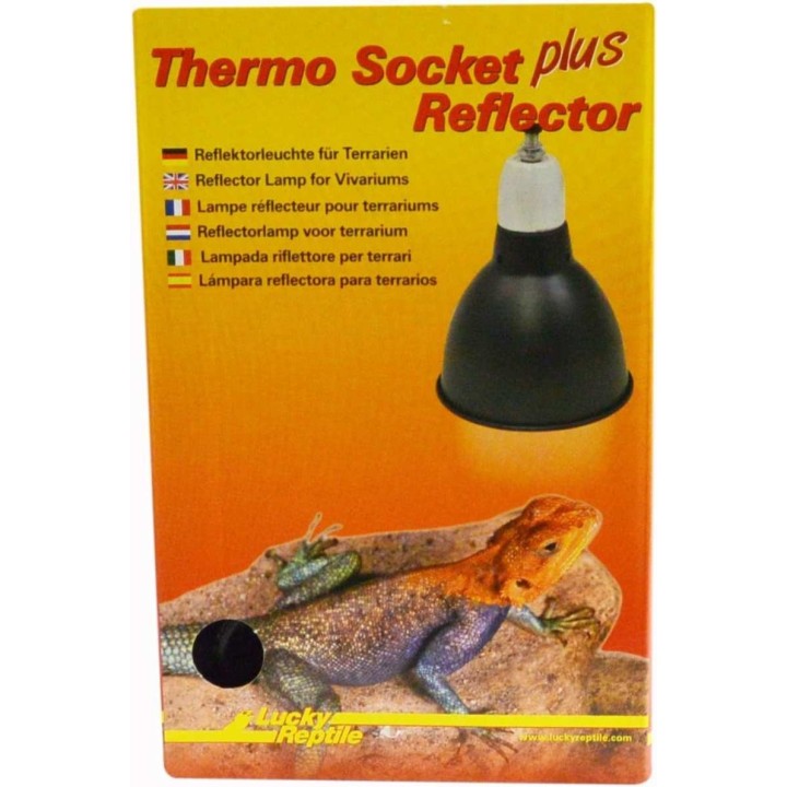 douille ceramique + reflecto petit "noir" de lucky reptile pour terrarium (3519),dome d eclairage douille ceramique + reflecto p