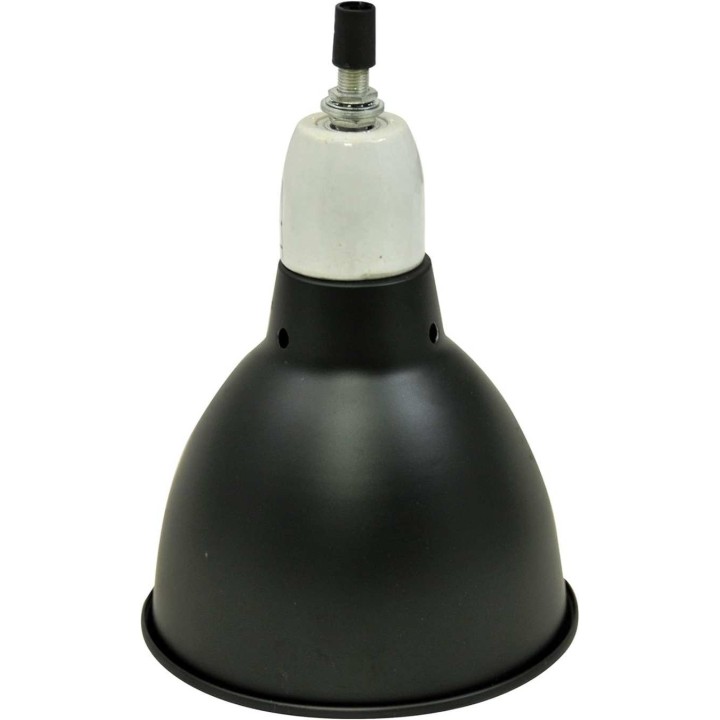 douille ceramique + reflecto petit "noir" de lucky reptile pour terrarium (3519),dome d eclairage douille ceramique + reflecto p