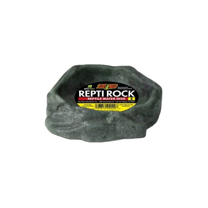 repti rock water dish (4.5 x 4 x 1")  de zoomed wd-10e (1722)
