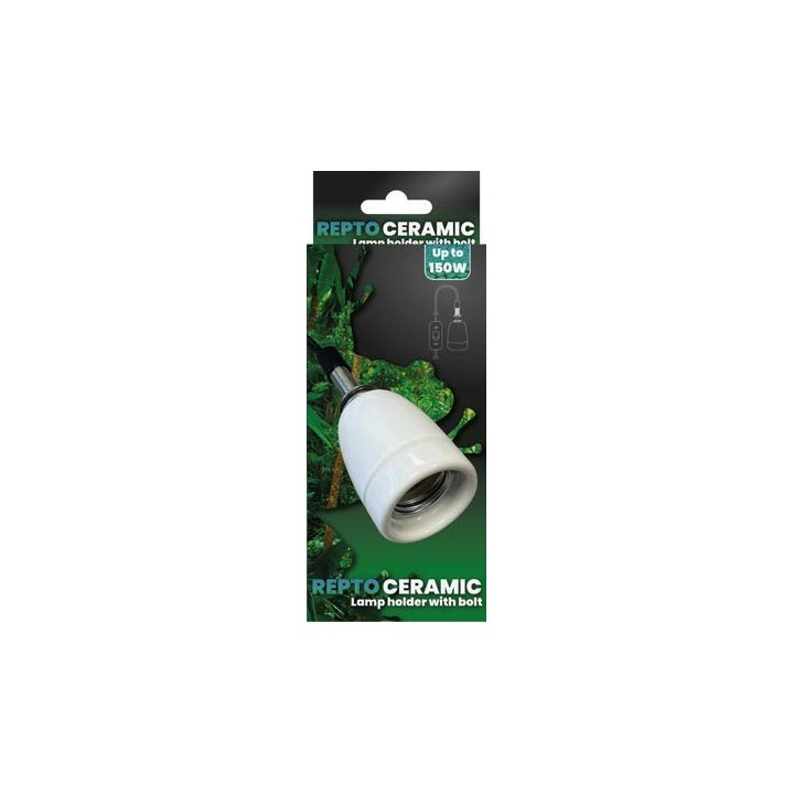 douille ceramique avec passe paroi pour terrarium repto ceramic e27 de repto r2300005 (3315),douille ceramique avec passe paroi
