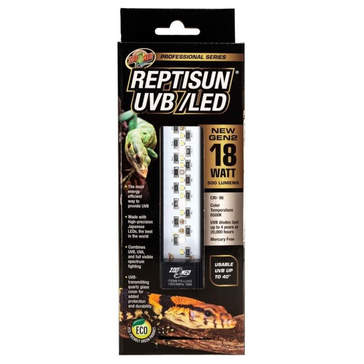 Ampoule LED UVB-UVA ReptiSun UVB 9W FS-LUVE zoomed pour reptile tortues lézards (4246),nouvelle Ampoule LED UVB-UVA ReptiSun UVB