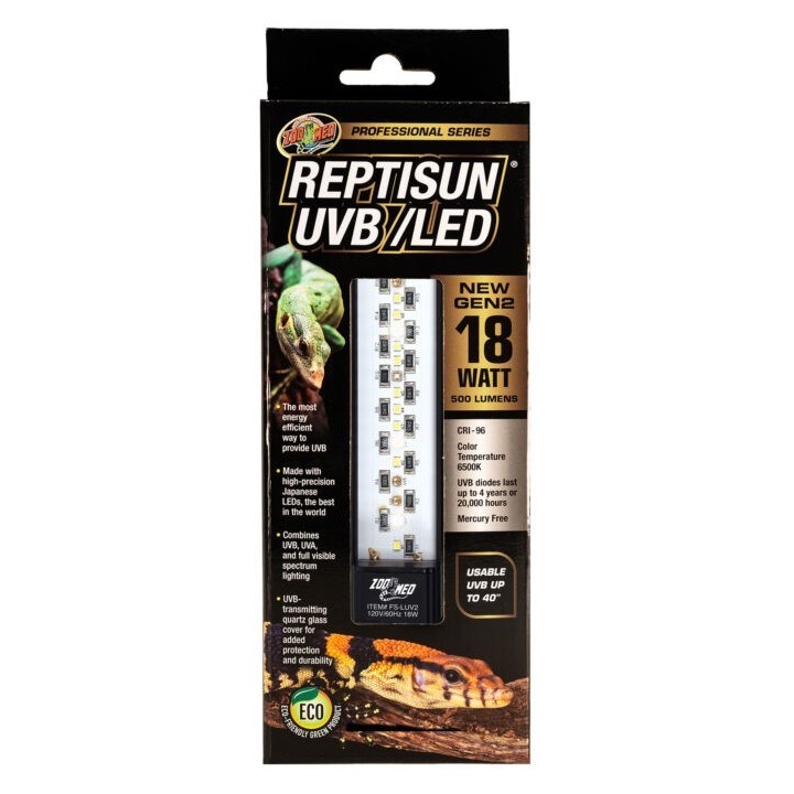 Ampoule LED UVB-UVA ReptiSun UVB 9W FS-LUVE zoomed pour reptile tortues lézards (4246),nouvelle Ampoule LED UVB-UVA ReptiSun UVB