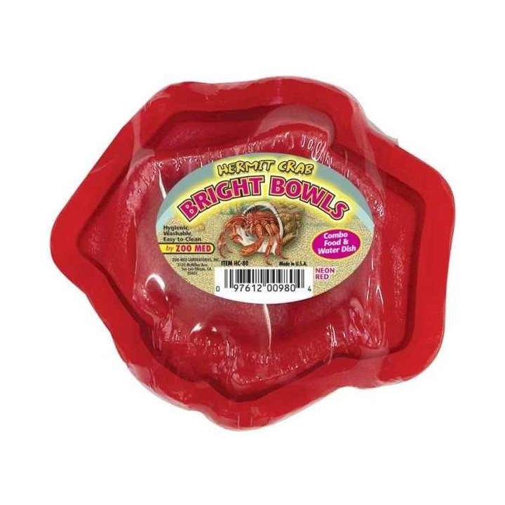 gamelle pour bernard l'hermite rouge (pack de 2) de zoomed hc-80 (3686),gamelle pour bernard l'hermite rouge (pack de 2) de zoom