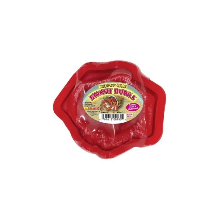 gamelle pour bernard l'hermite rouge (pack de 2) de zoomed hc-80 (3686),gamelle pour bernard l'hermite rouge (pack de 2) de zoom