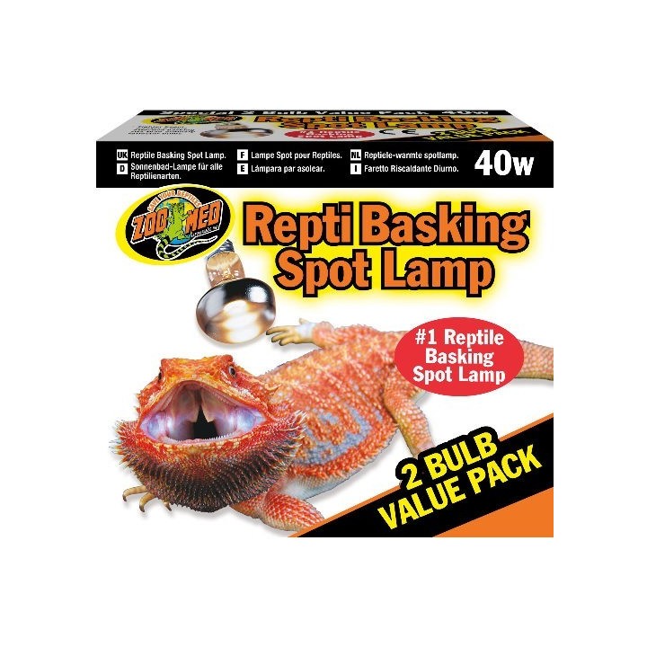 ampoules chauffantes basking spot value pack (2 pieces) de zoomed sl2-40e (1644)