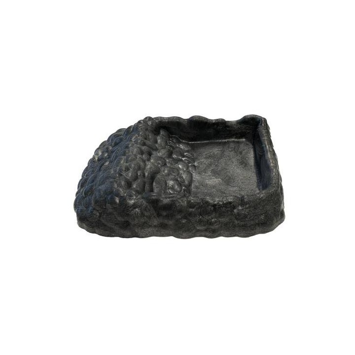 gamelle pour tortue avec rampe repto deco gris xl 33,6x25,8x6,6 cm de repto r3100135 (3402),gamelle pour tortue avec rampe repto