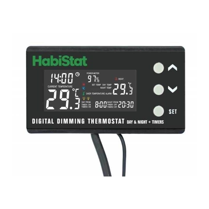 thermostat habistat digital dimming jour-nuit avec minuterie r3100215 (3576),thermostat habistat digital a variateur jour-nuit a