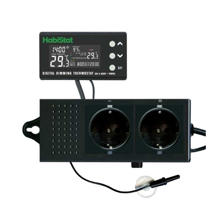 thermostat habistat digital dimming jour-nuit avec minuterie r3100215 (3576),thermostat habistat digital a variateur jour-nuit a