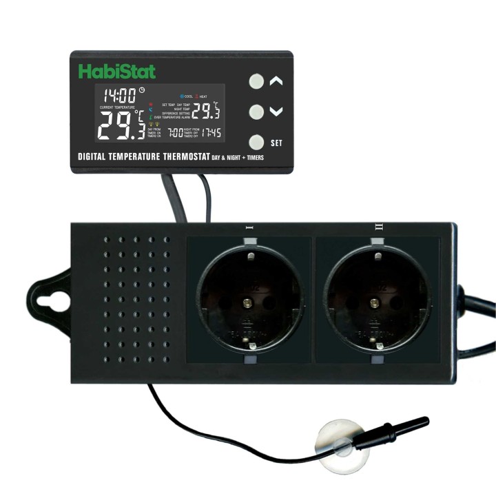 thermostat digital jour-nuit avec minuterie de habistat r3100245 (3513),thermostat on-off digital jour-nuit avec minuterie r3100