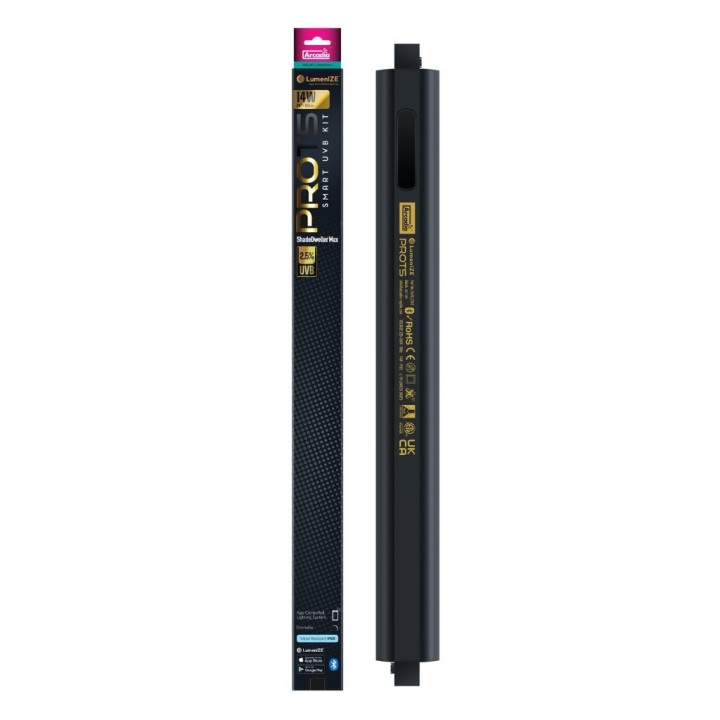 lumenize pro t5 uvb max kit, shadedweller, 2.5% uvb, 14 watt de arcadia r2200045 (3159),lumenize pro t5 uvb max kit, shadedwelle