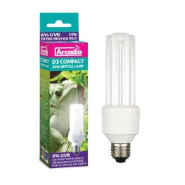 ampoules uvb-uva d3 compact bulb, 7%, 23 watt de arcadia r2100270 (1888),ampoules uvb-uva d3 compact bulb, 7%, 23 watt de arcadi