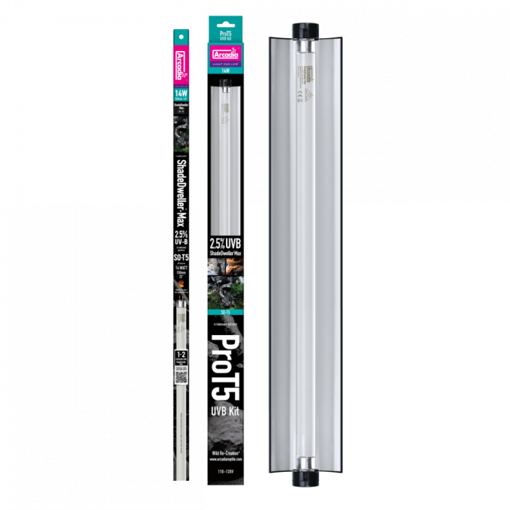 rampe pro t5 uvb max kit shadedweller 2.5% uvb 14 watt de arcadia r2100295 (2597),rampe pro t5 uvb max kit shadedweller 2.5% uvb