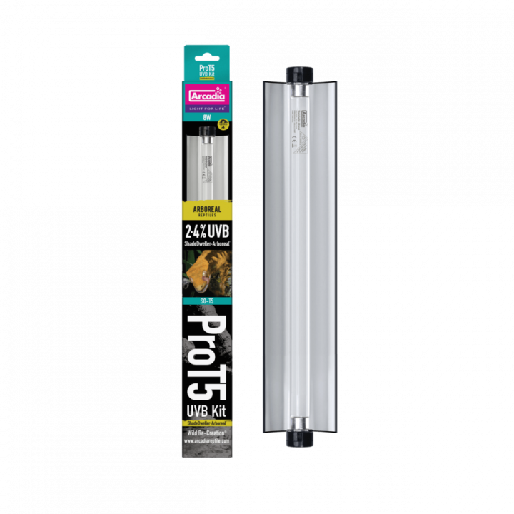 rampe pro t5 uvb kit shadedweller arboreal 2,4% uvb 8 watt de arcadia r2100345 (2595),rampe pro t5 uvb kit shadedweller arboreal