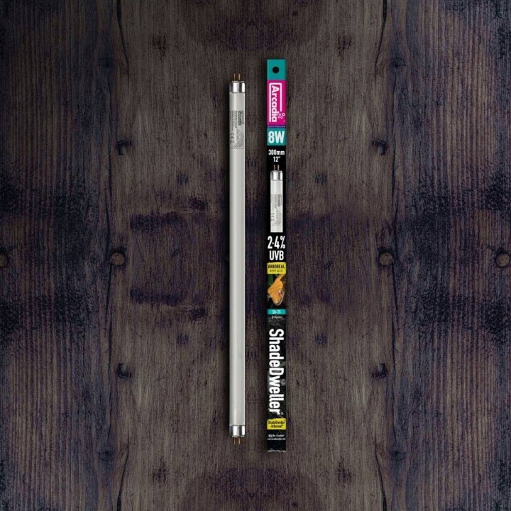 tube t5 uvb neon fluorescent arcadia shadedweller 2,4% uvb - 8 watt arboreal de arcadia r2100480 (3297),tube t5 uvb neon fluores