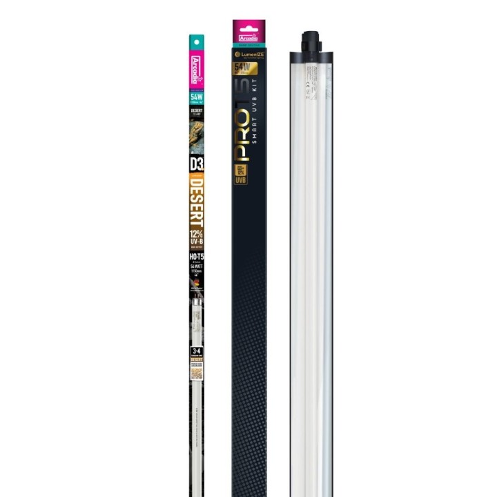 rampe uv lumenize pro t5 uvb kit, d3+ desert, 12% uv-b puissance:24w de arcadia r2200060 (3199),rampe uv lumenize pro t5 uvb kit