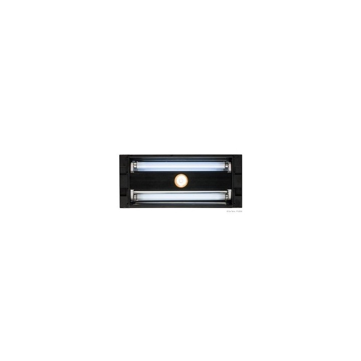 Rampes d'éclairage Dual Top UVB Light et Basking Spot Fixture T8 Dimension:45x9x20cmPT2230