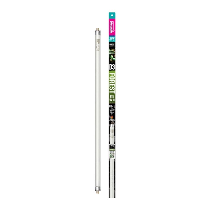 Tube T5 UVB ARCADIA D3 Forest 6.0 (6% d'UVB)puissance - taille:56cm   -   24WR2100385