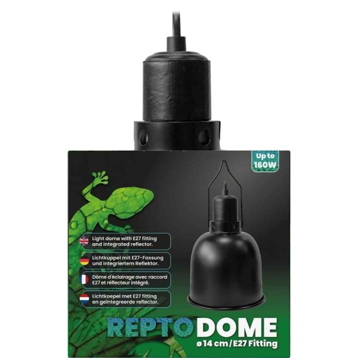 dome d'eclairage pour terrarium e27 14cm noir de repto r2300010 (3972),dome d'eclairage pour terrarium e27 14cm noir de repto r2