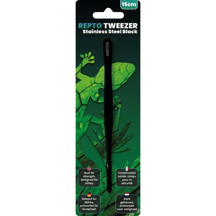 Pince de nourrissage pour reptile inoxydable NOIRTaille:15 cmR3300115