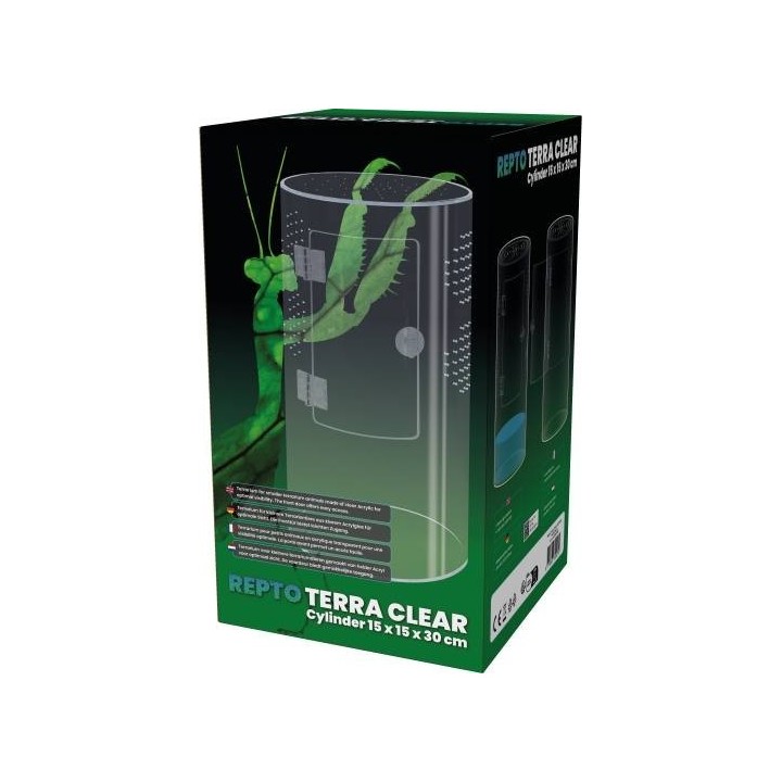 Terrarium Acrylique cylindrique REPTO TERRA CLEARDimension:15x15x30 cmR1100780