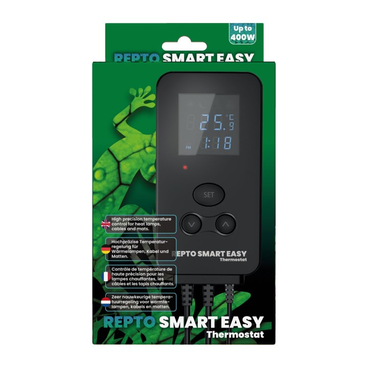 Smart Easy Thermostat Repto - equipement technique pour terrarium, vue de face de l'emballage