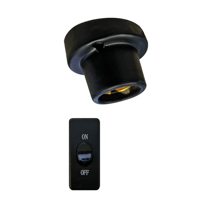 Douille céramique E27 inclinée Repto - accessoire d'eclairage pour terrarium