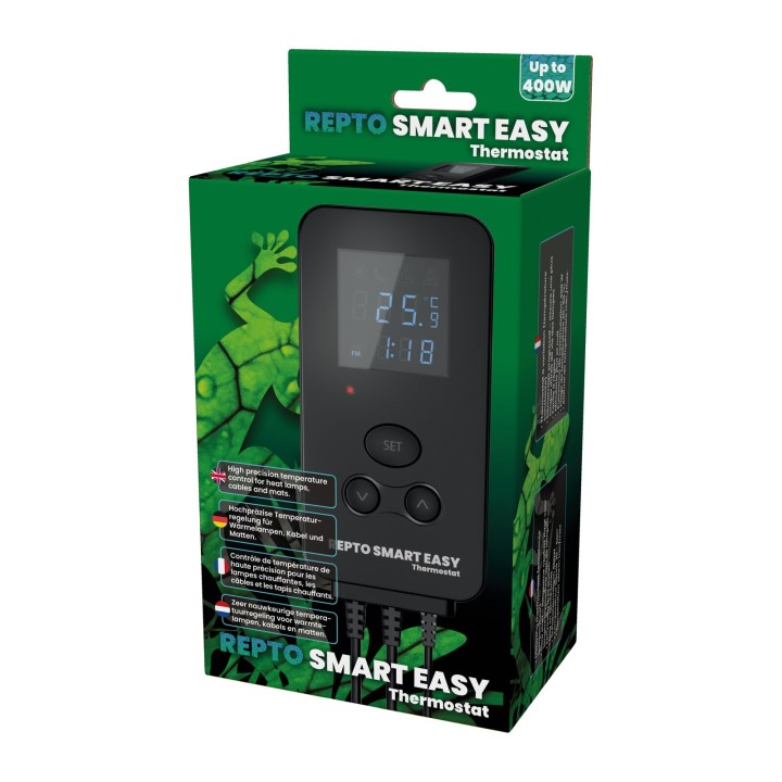 Smart Easy Thermostat Repto - equipement technique pour terrarium, vue 3D de l'emballage