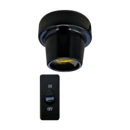 Douille céramique E27 droite Repto - accessoire d'eclairage pour terrarium