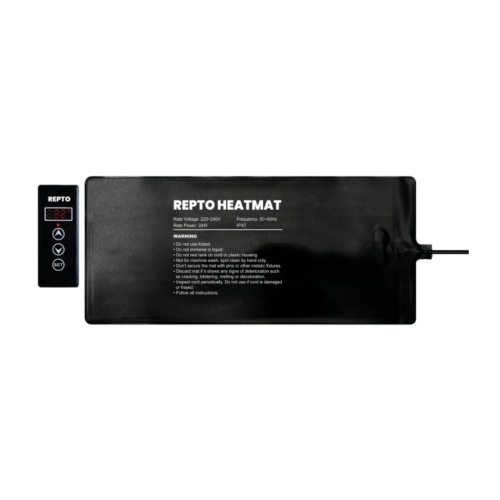 Tapis chauffant avec thermostat 24 W 45 x 20 cm Repto - equipement technique pour terrarium