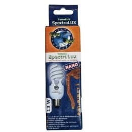 ampoule eco uva-uvb spectralux 5.0 - 13 watt pour reptile tropicaux de euro-zoo l106061 (3737)