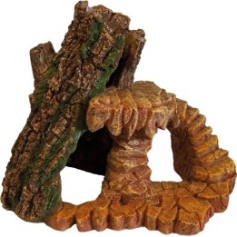 Cachette pour reptile imitation  rocher et bois (4206)