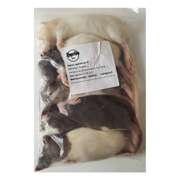 Rat +90g congelé pour reptiles - VentreaTerre