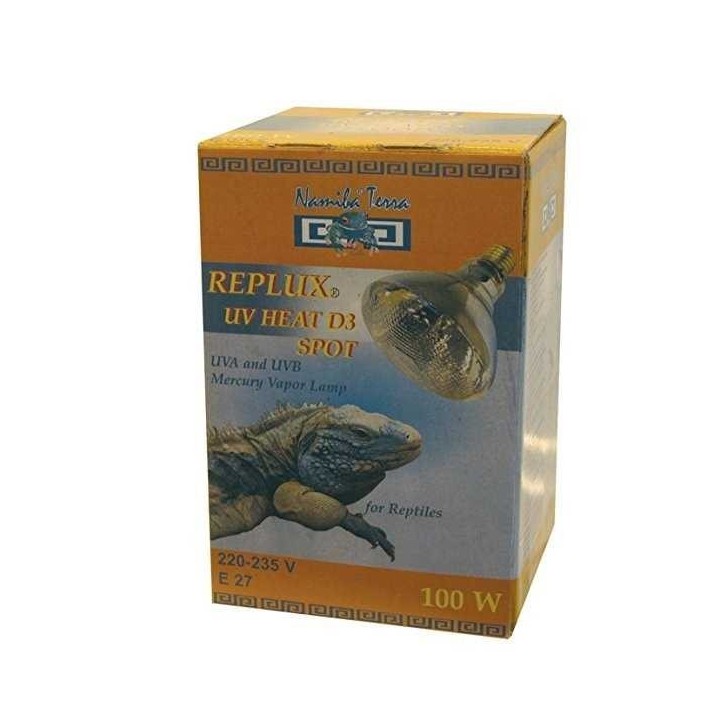 ampoules uvb-uva pour tortue reptilux uv heat d3 spot 100w (1436),ampoules uvb-uva pour lezard reptilux uv heat d3 spot 100w (14